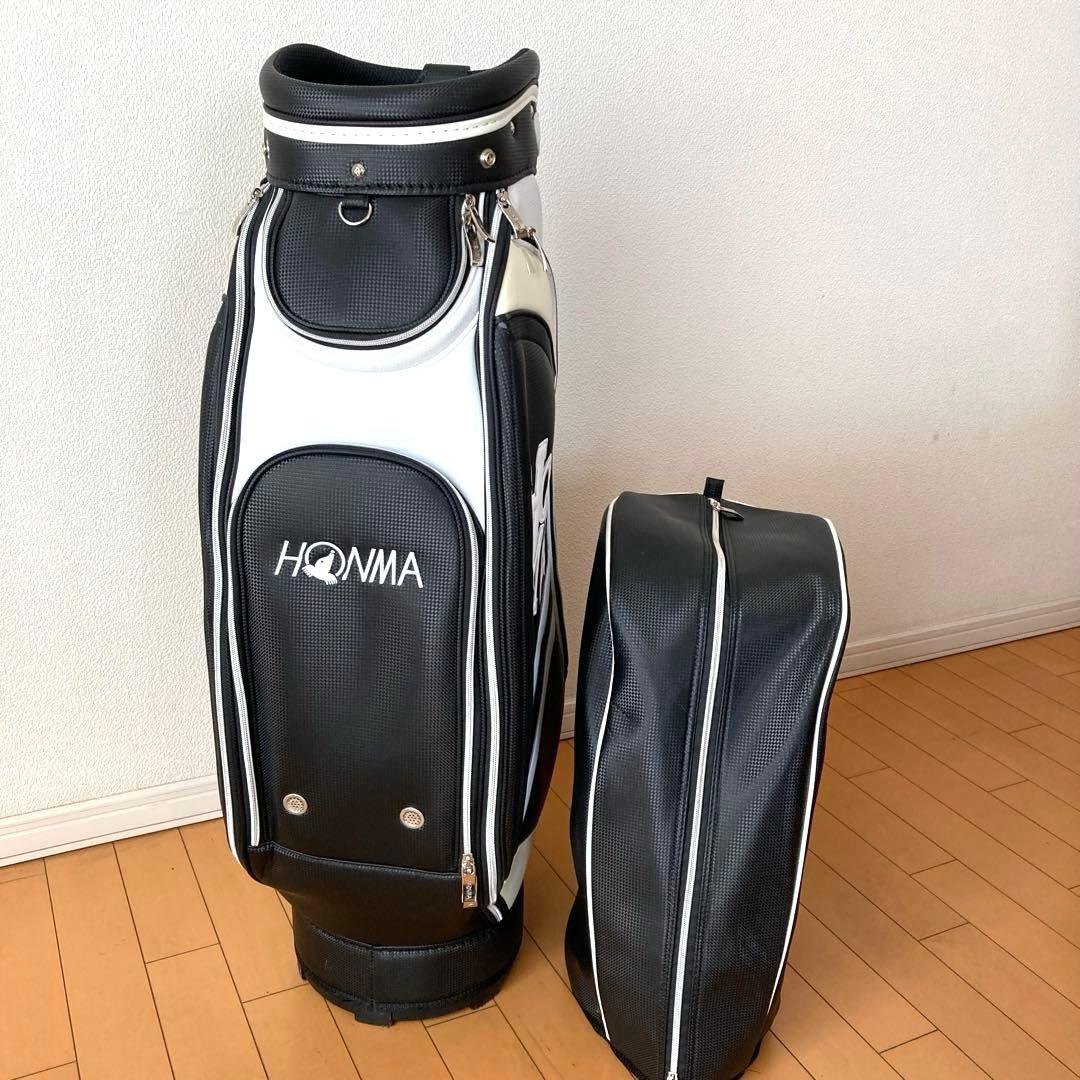 HONMA キャディバッグ　ブラック&ホワイト