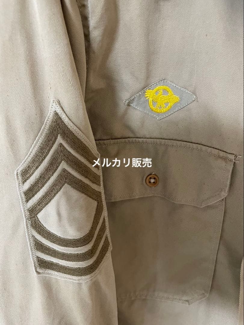 40年代？米軍放出品 陸軍航空隊ミリタリーシャツ ワッペンパッチ付き