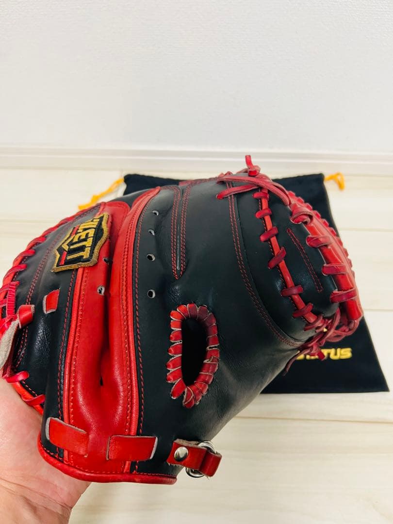 ★プロステイタス　ゼット　軟式　オーダー　キャッチャーミット　レッド×ブラック★