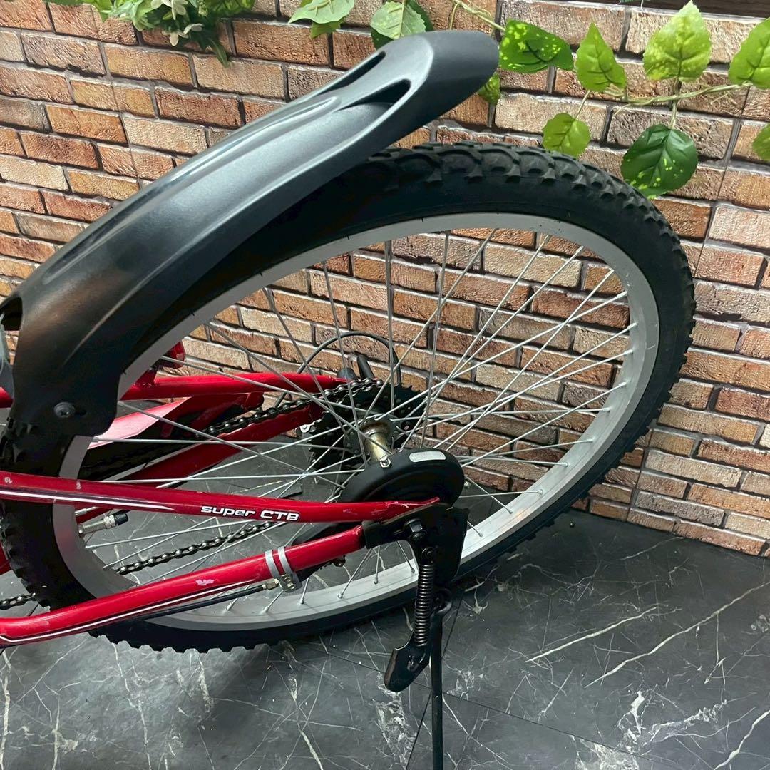【64】子供用自転車 子供車TACKLE BOY レッド 24インチ