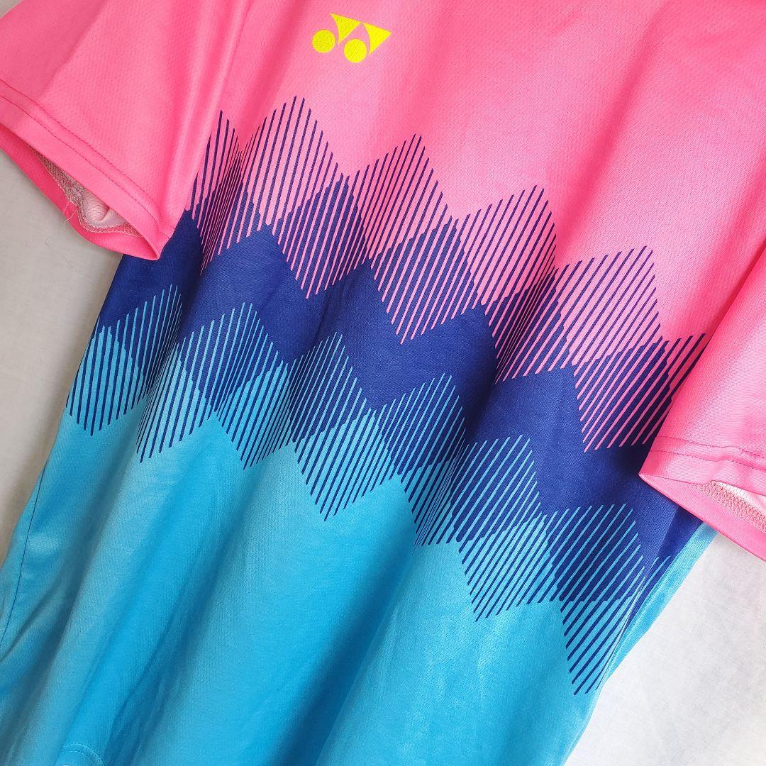 YONEX ヨネックス 模様 ピンク ウェア 半袖 Tシャツ バドミントン