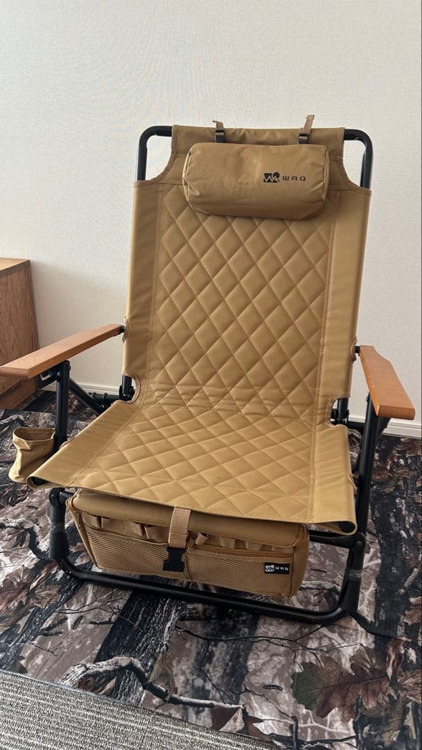 美品　WAQ Reclining Low Chair リクライニングローチェア