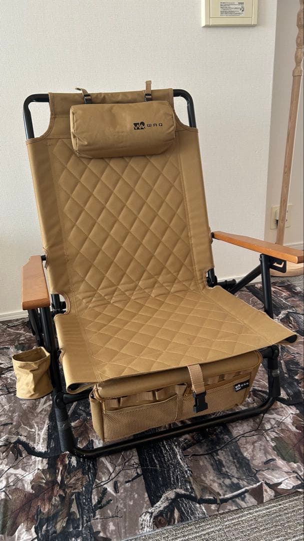 美品　WAQ Reclining Low Chair リクライニングローチェア