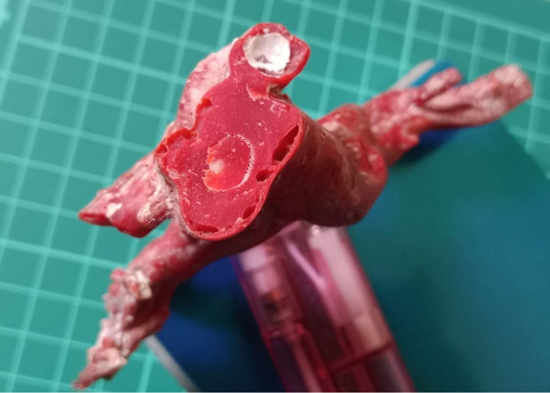 赤いコーラルの枝状オブジェ 74.1g