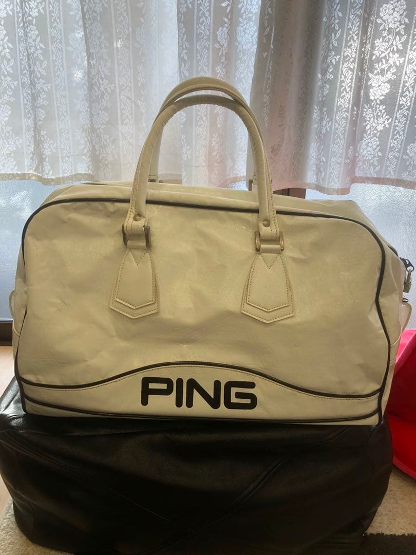 PING ピン　ゴルフ　テニス　レザーボストンバック