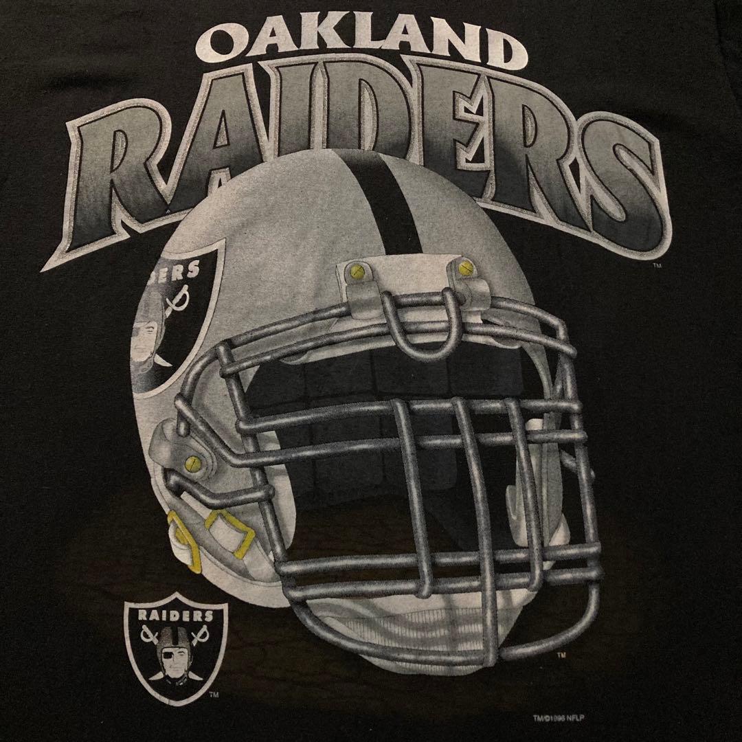 NFL プリントTシャツ 半袖 大判 1996年 オークランドレイダース 黒 L