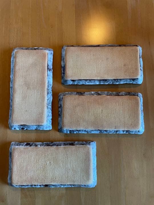 ◆値下げしました◆志野籠目長角皿 4枚セット　陶器