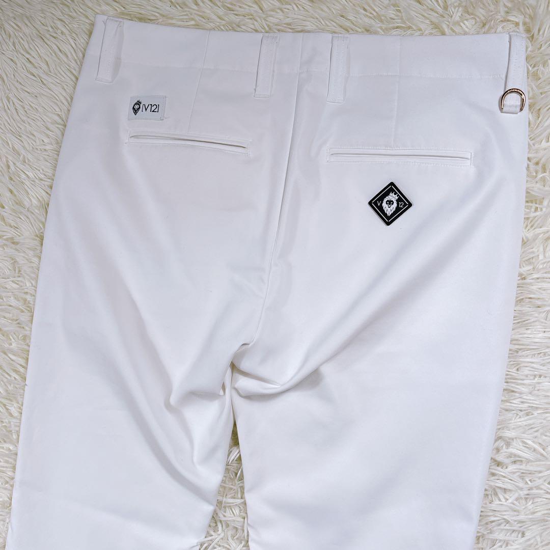 【メンズL⭐️美品 】V12 ヴィトゥエルヴ ゴルフパンツ 白