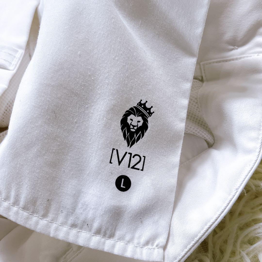 【メンズL⭐️美品 】V12 ヴィトゥエルヴ ゴルフパンツ 白