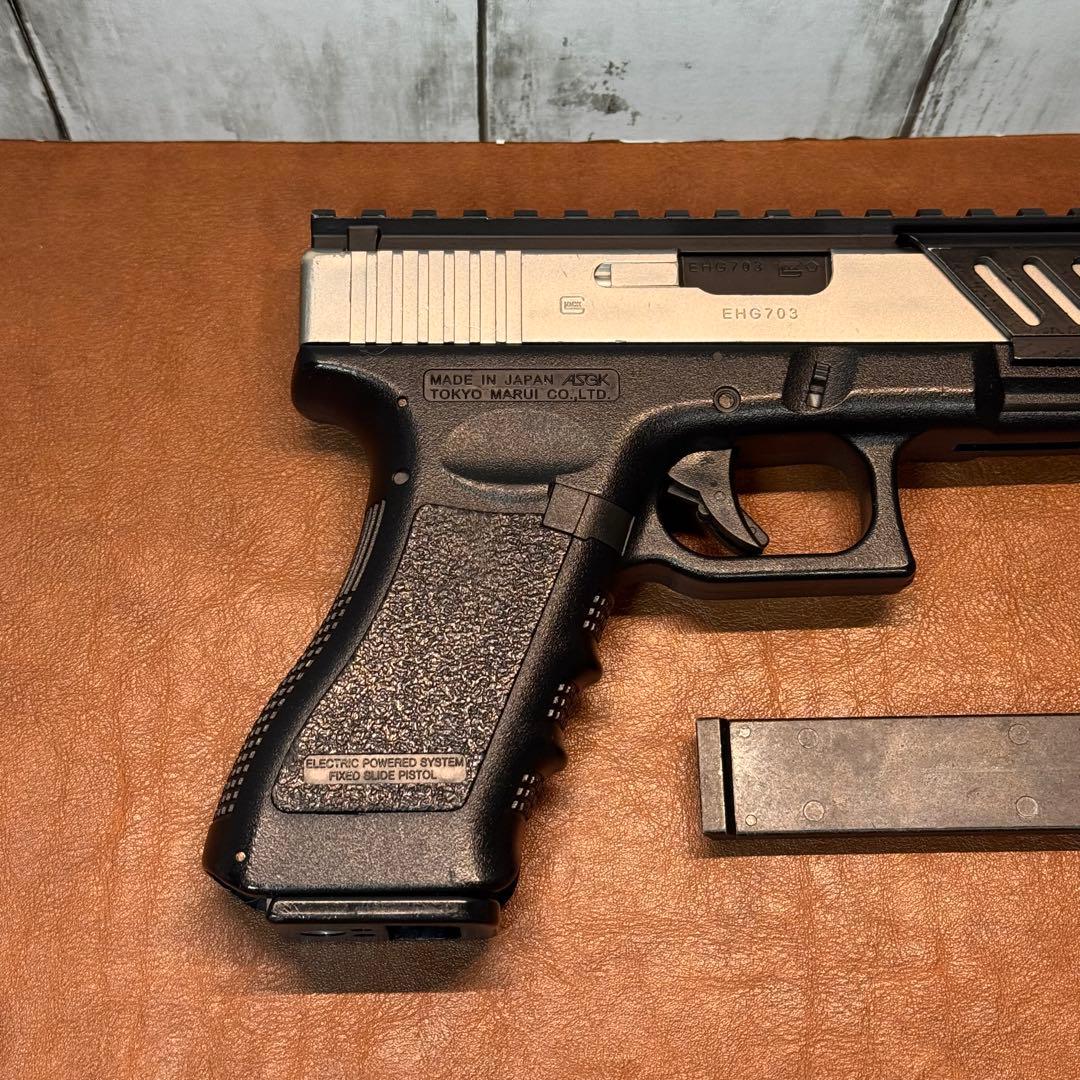 東京マルイ　電ハン　G18C シルバースライド　マウントレイル仕様　【SBD付】