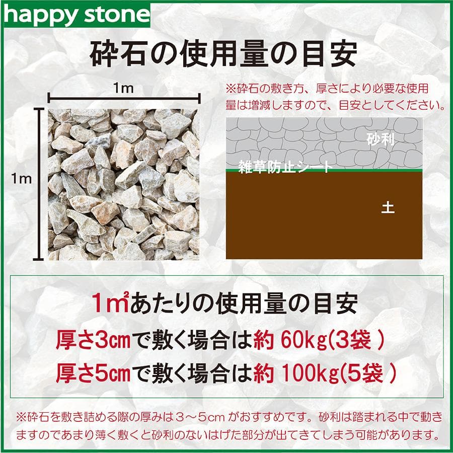 砂利 化粧砂利 イエロー 黄色 大粒 500kg 5分　(18mm～35mm)