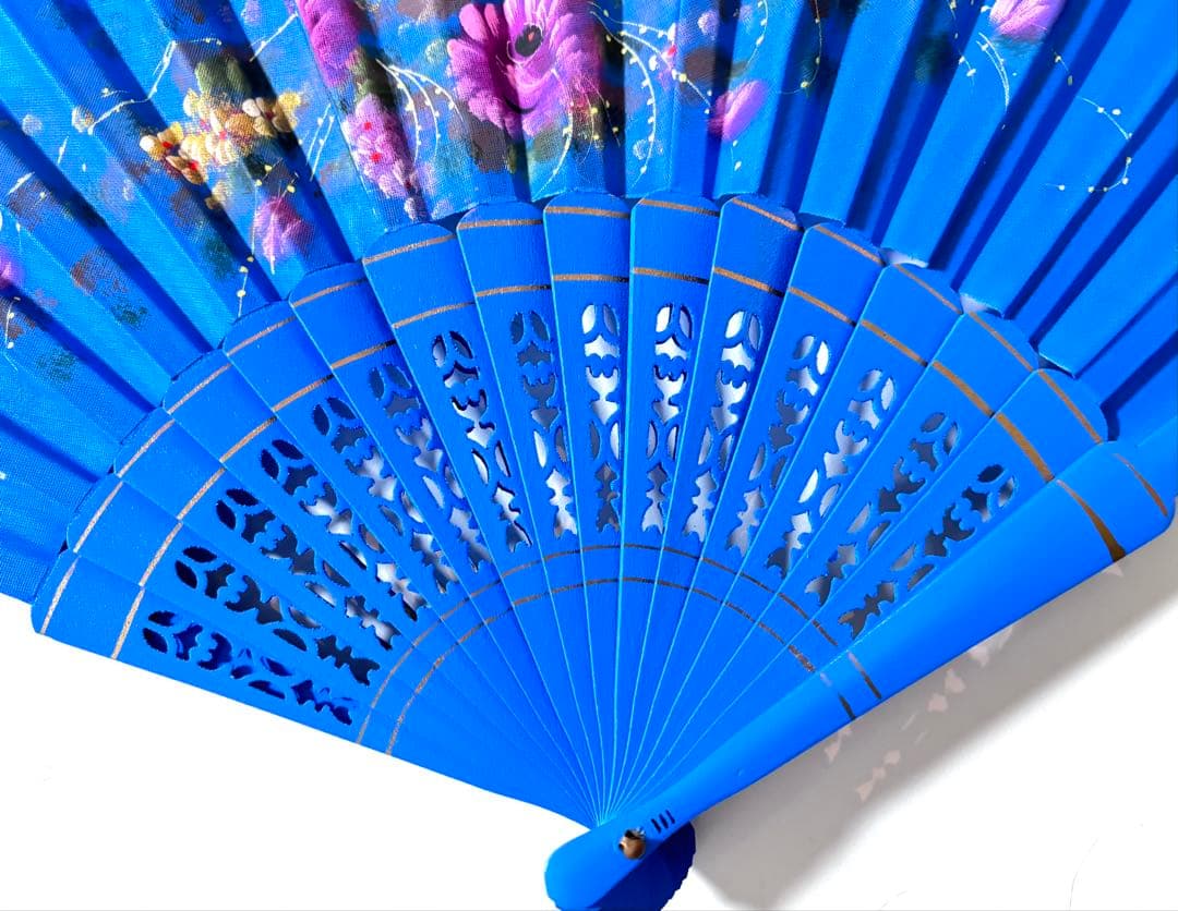 フラメンコアバニコ　花柄　32cm ターゴイズブルー　新品
