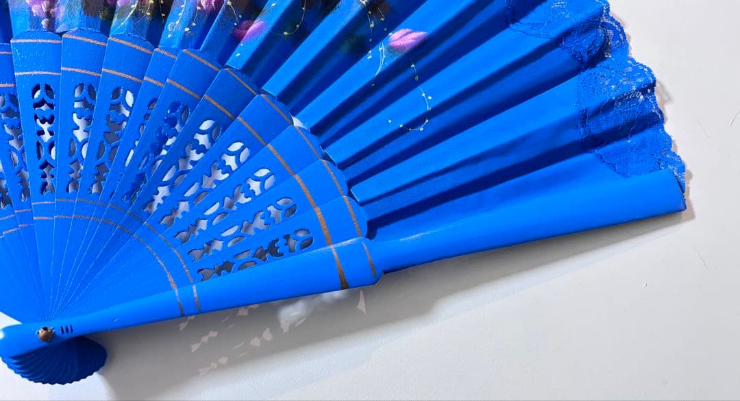 フラメンコアバニコ　花柄　32cm ターゴイズブルー　新品