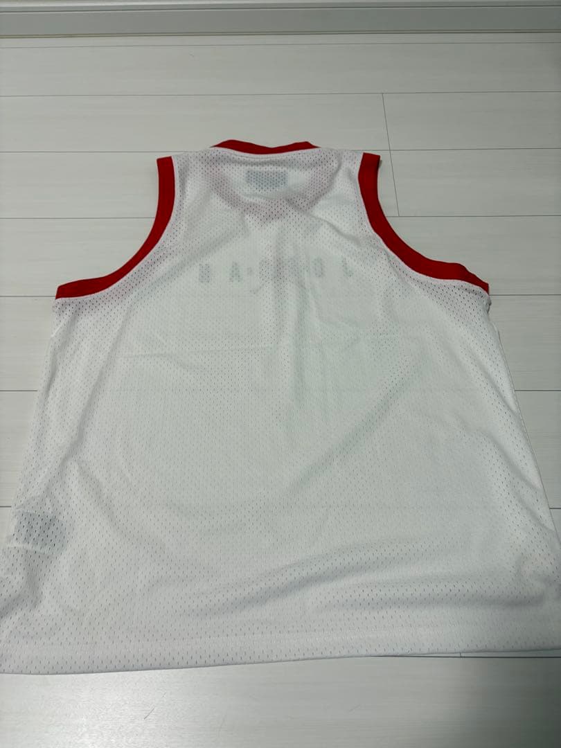 JORDAN メッシュタンクトップ ホワイト/レッド　XXLです。