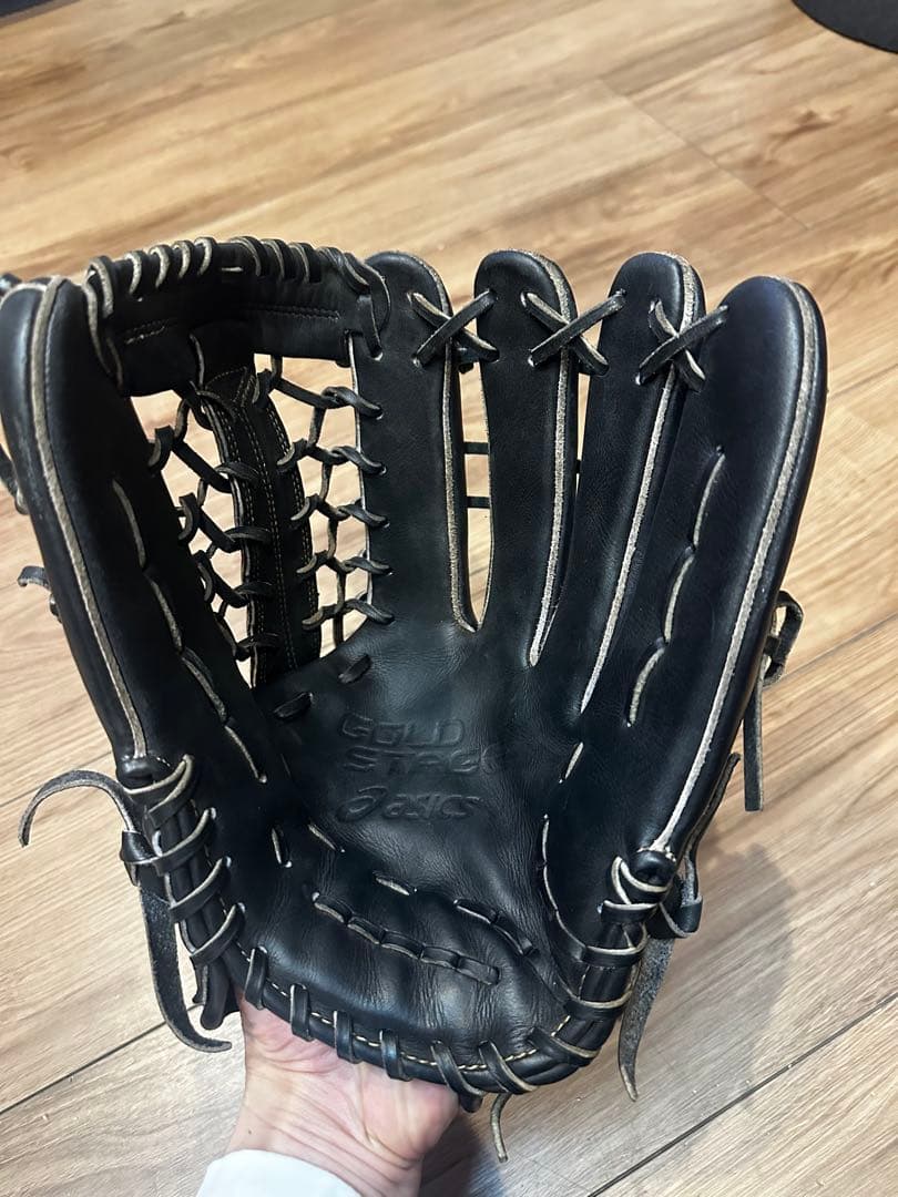 アシックス　ゴールドステージ i-Pro 軟式グローブ 黒　外野手　右投げ