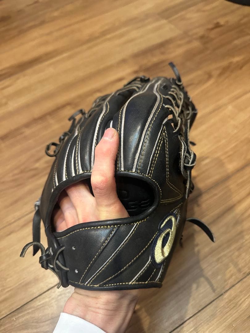 アシックス　ゴールドステージ i-Pro 軟式グローブ 黒　外野手　右投げ