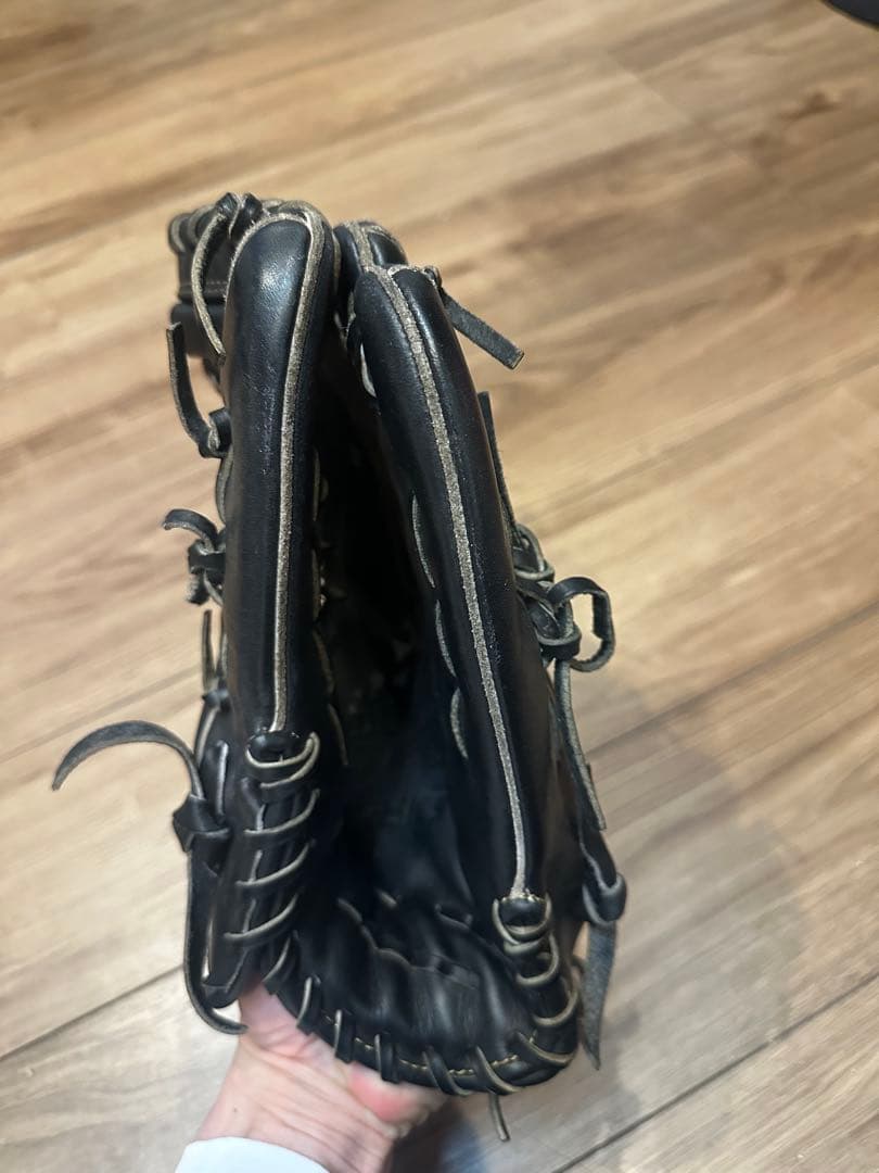 アシックス　ゴールドステージ i-Pro 軟式グローブ 黒　外野手　右投げ