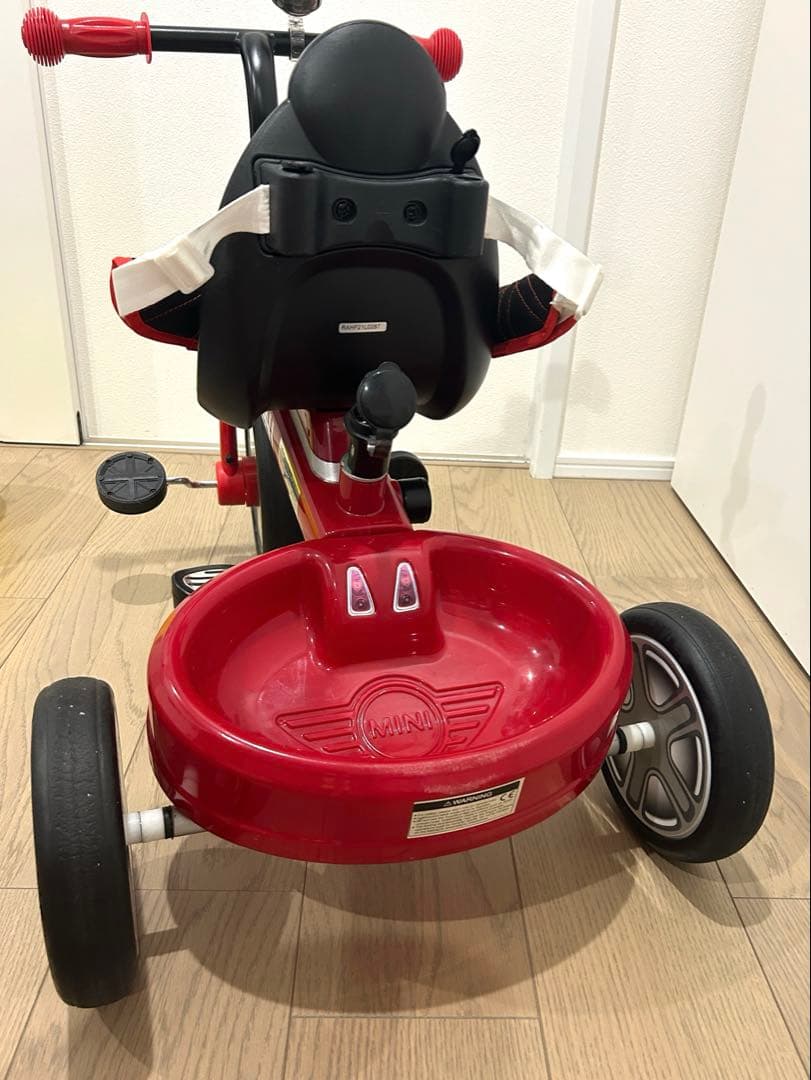 MINI正規ライセンス品 ミニクーパー三輪車　折りたたみ　フットステップ付