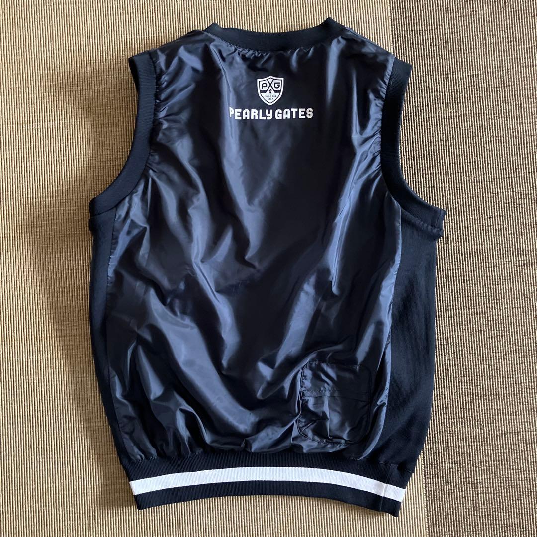 お買い得‼️美品❗️パーリーゲイツ　ストライプ Vネック ベスト+おまけ付き