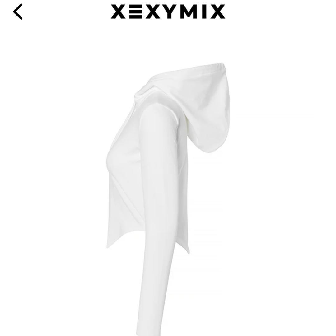 完売品XEXYMIX スムースタッチ ハーフジップアップ フード付き ピラティス