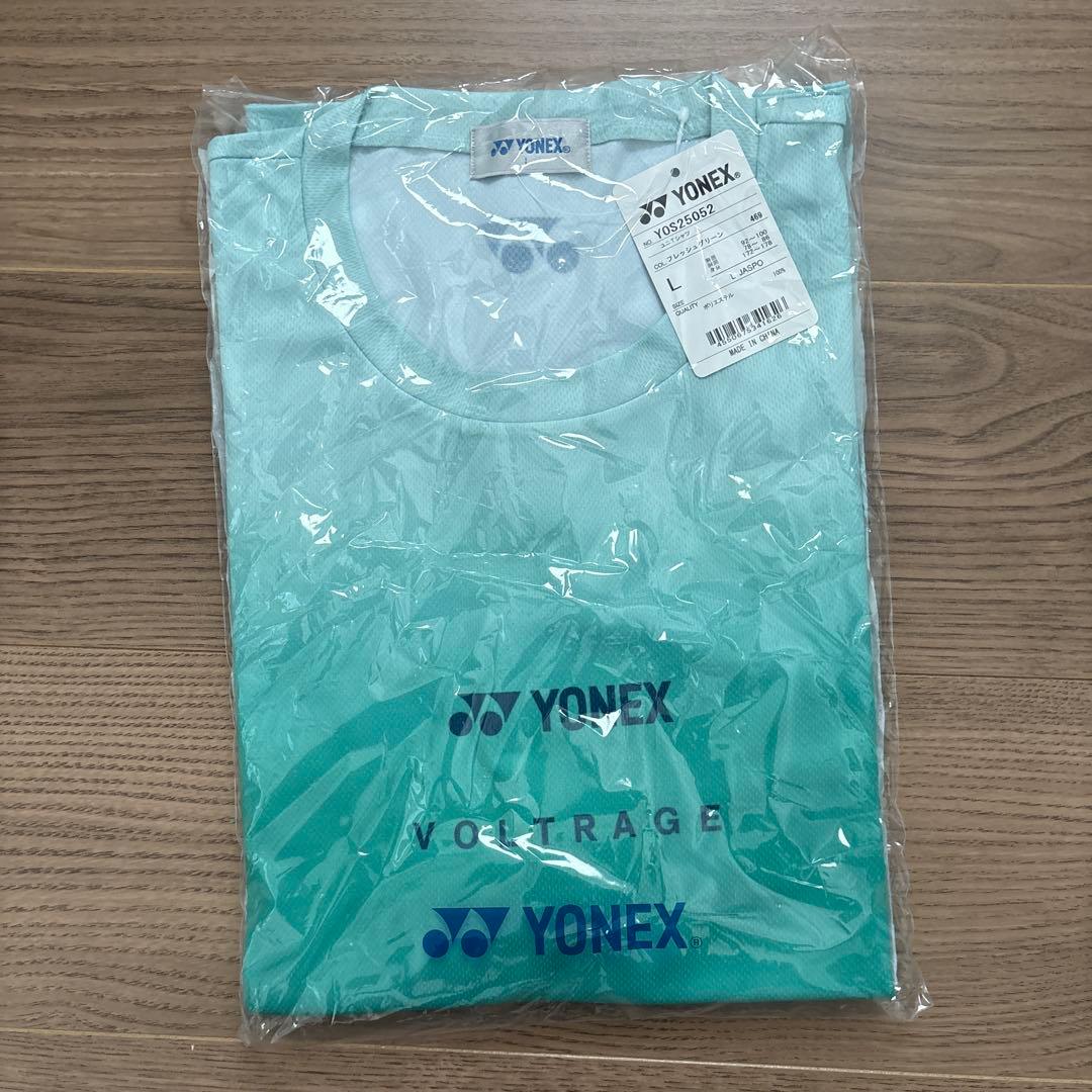 YONEX ボルトレイジデザイン Tシャツ Lサイズ グリーン
