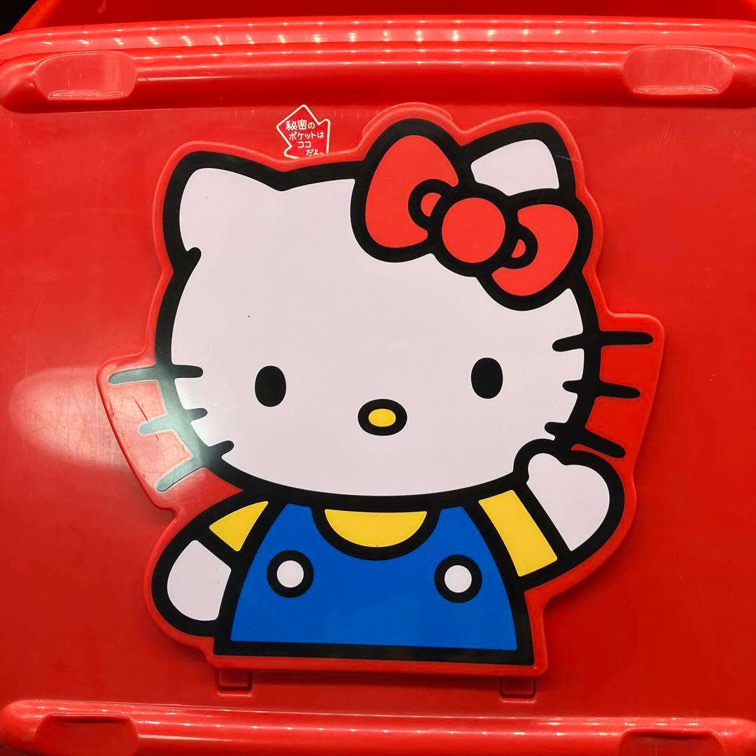 当時物 ハローキティ 収納ボックス おもちゃ箱 キャスター付 2005年 レトロ