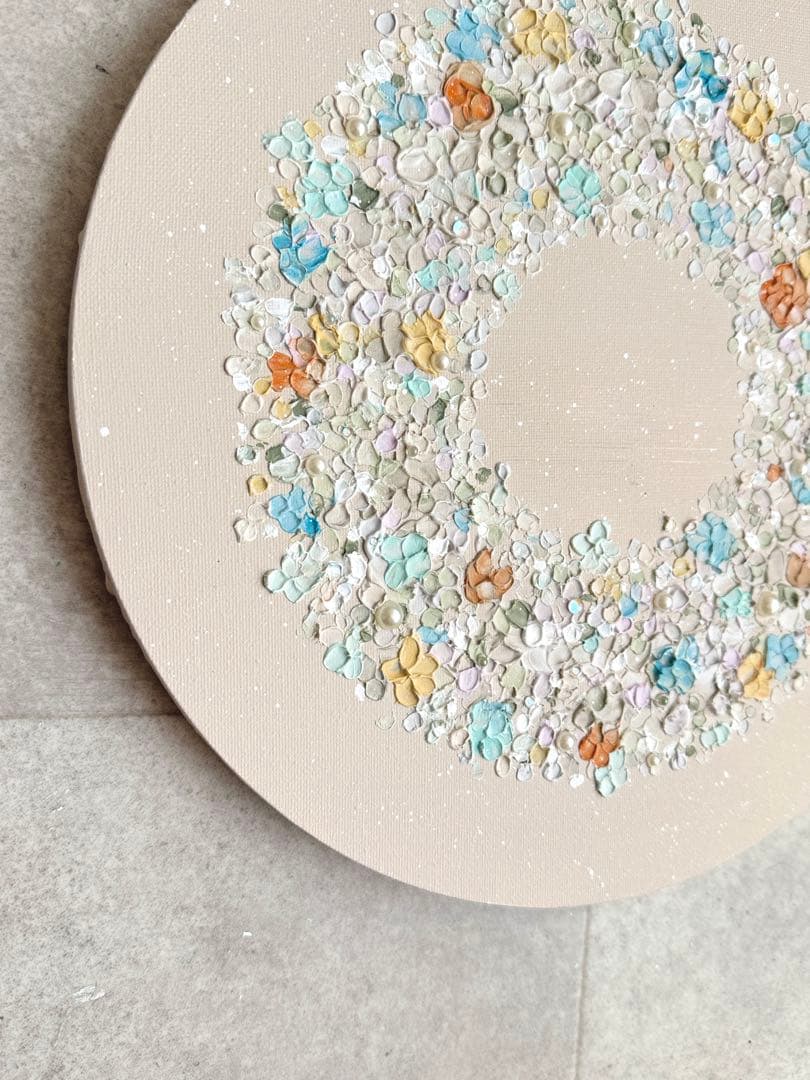 アクリル画テクスチャーアートno.960抽象画キャンバスアートパネル花の絵