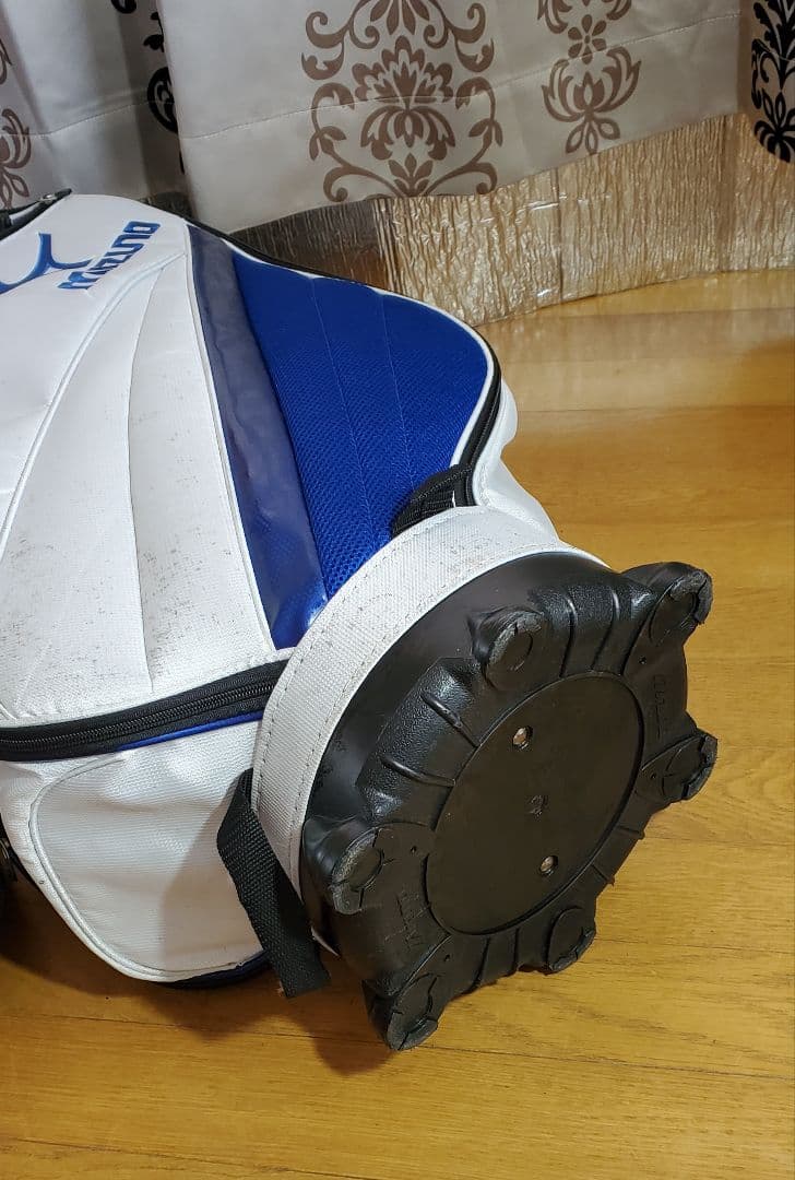 MIZUNO 　ゴルフ　ミズノ　 キャディバッグ 　5分割 　収納充実 　白　青