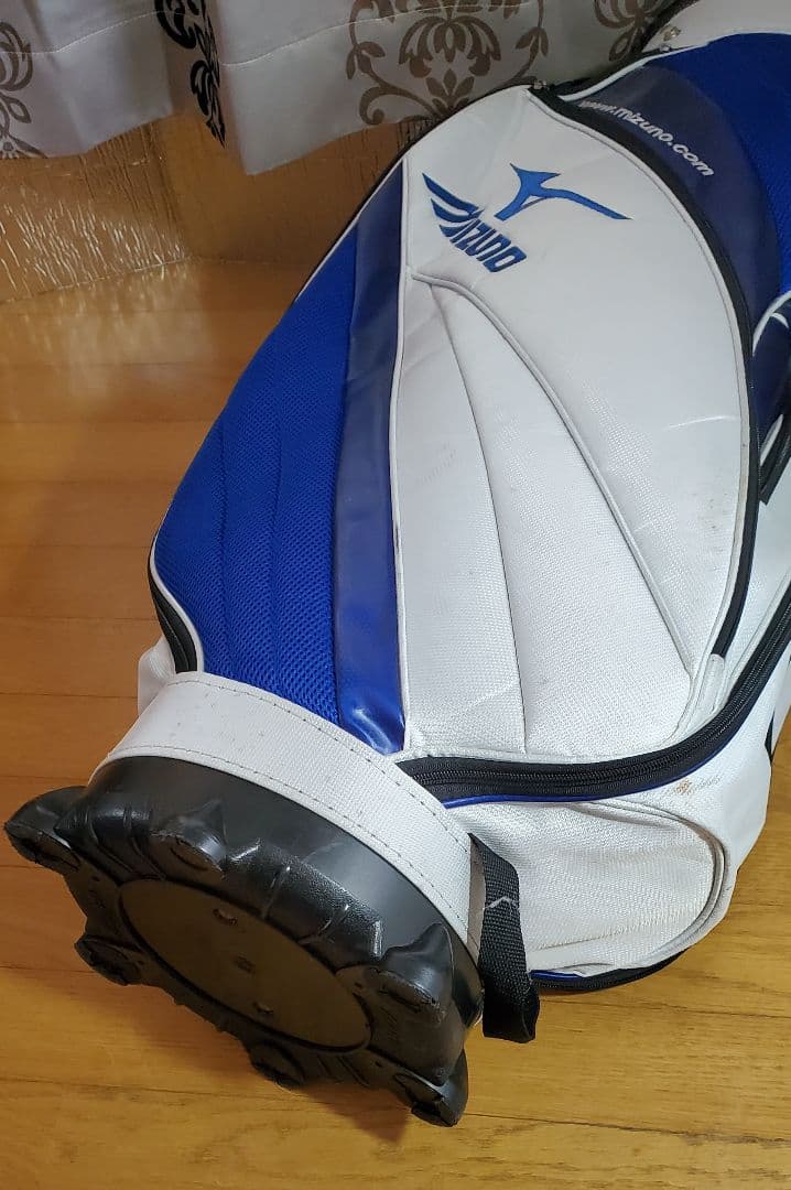 MIZUNO 　ゴルフ　ミズノ　 キャディバッグ 　5分割 　収納充実 　白　青
