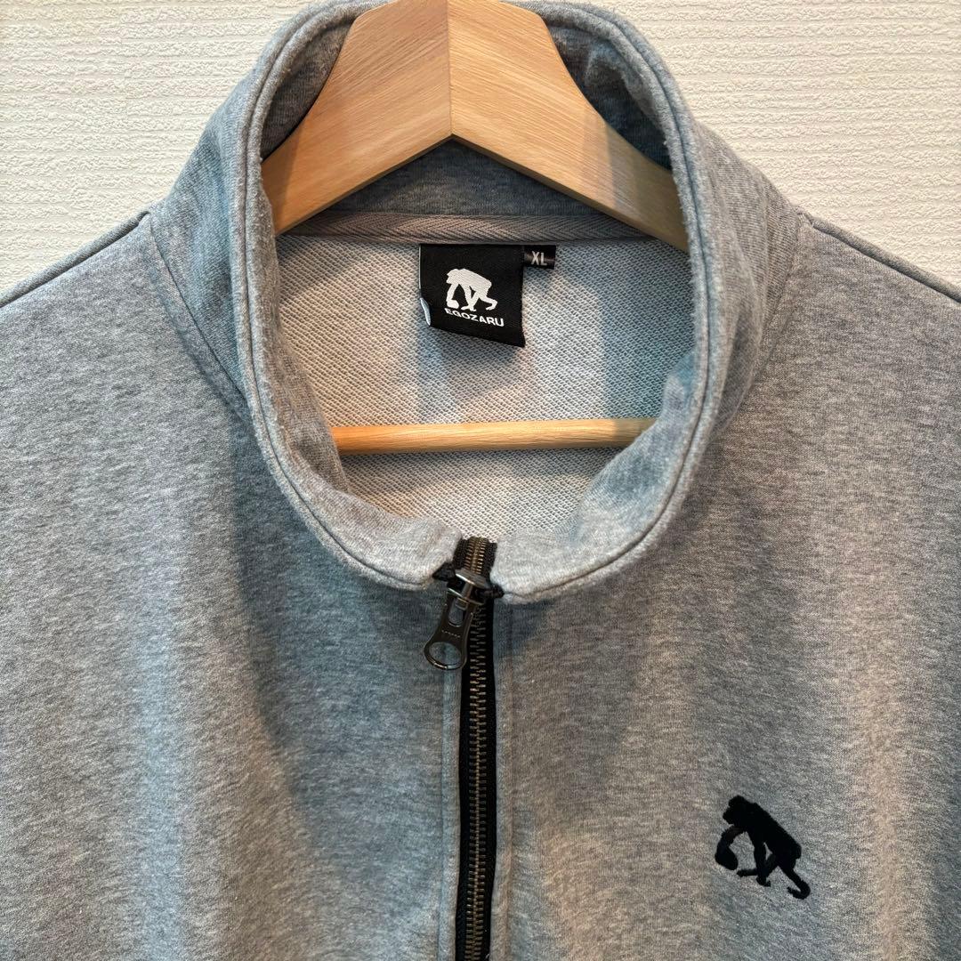エゴザル EGOZARU グレー ハーフジップ スウェット XL