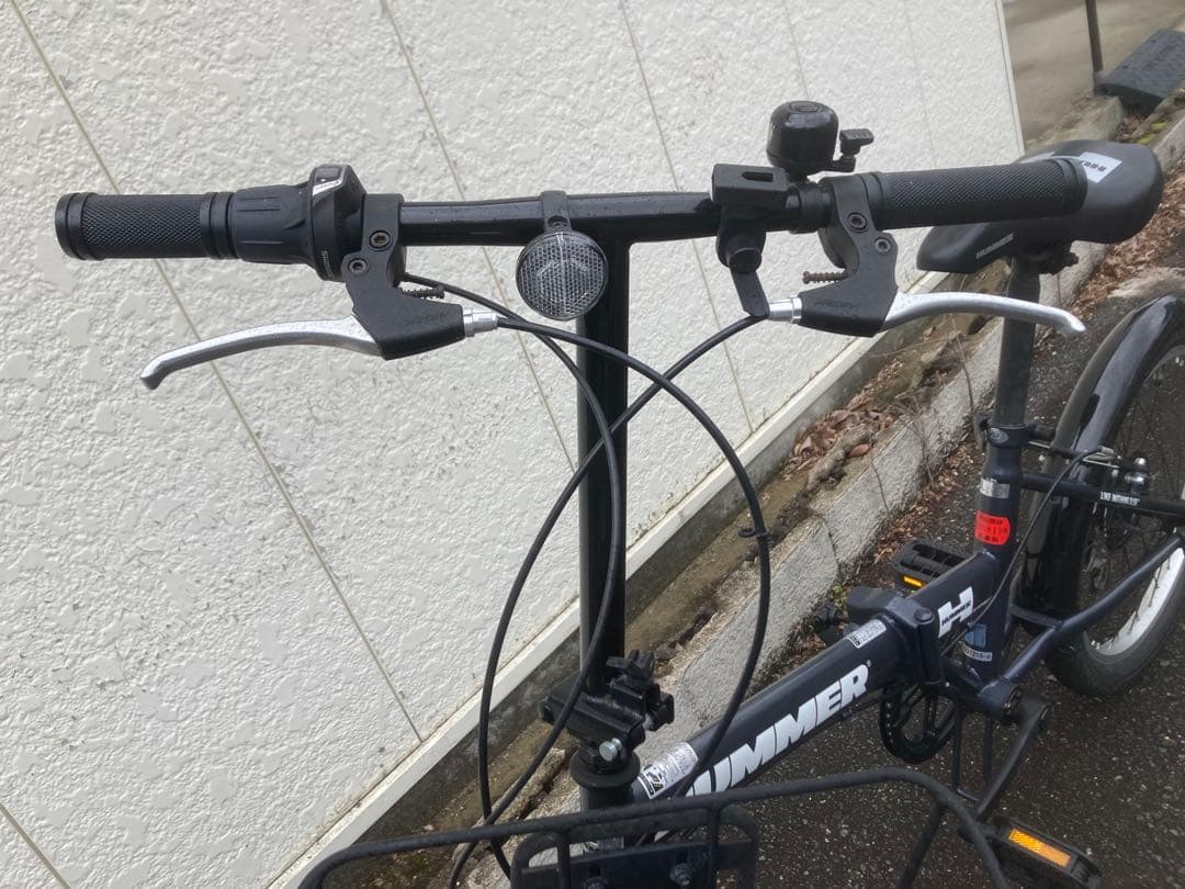 HUMMER 折りたたみ自転車 20インチ 6段変速 前カゴ付 動作確認済み