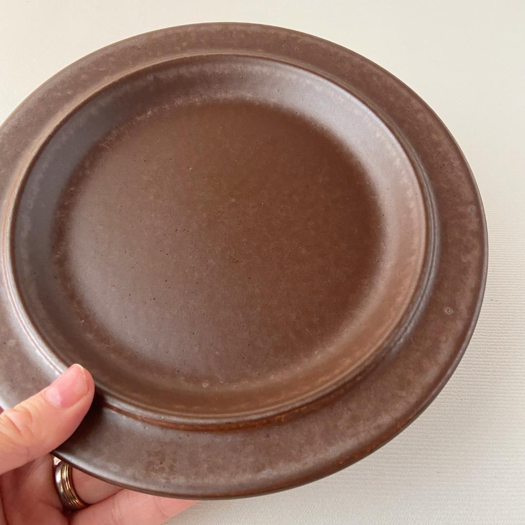 ARABIA アラビア Ruska ルスカ プレート 20cm 【赤茶2皿】AB