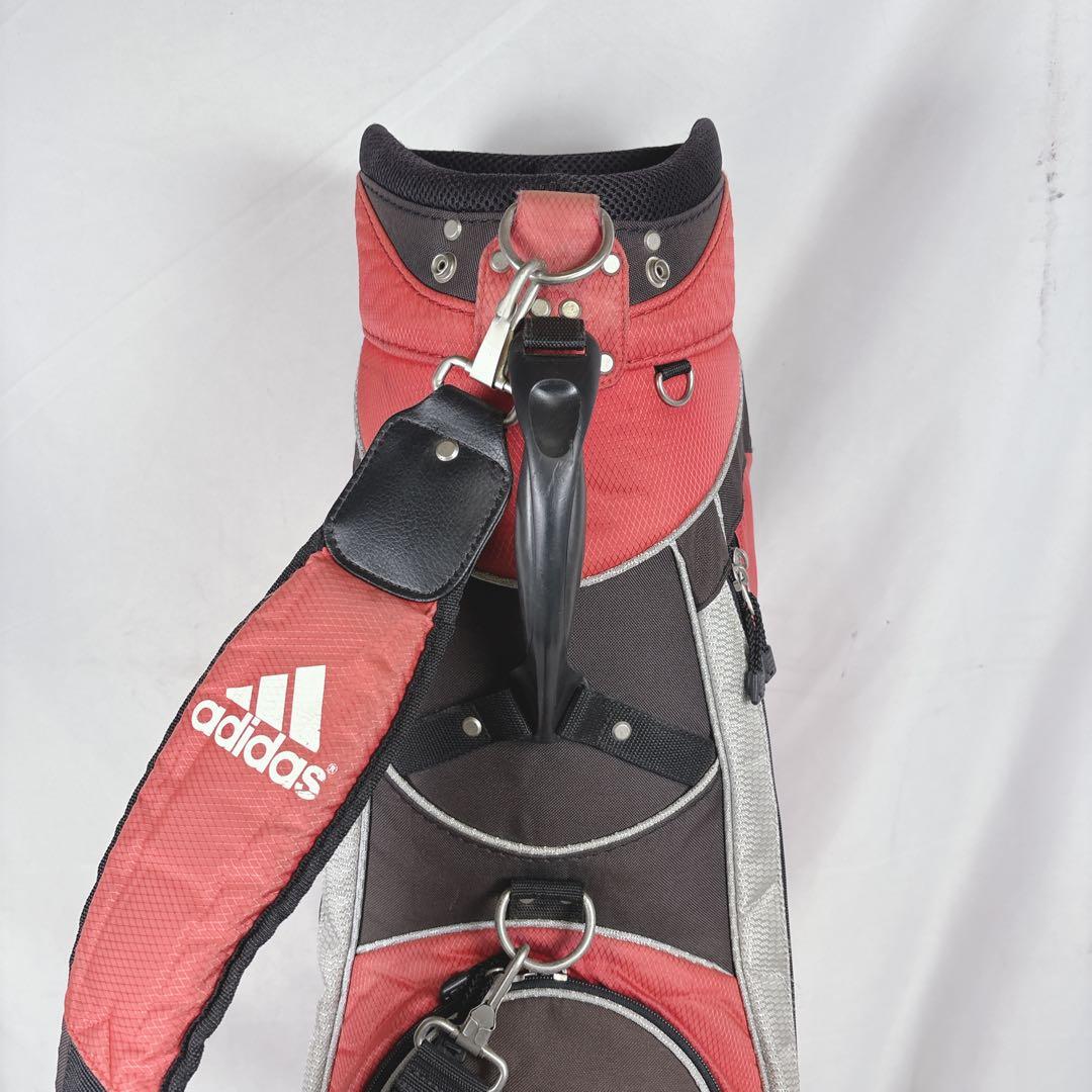 アディダス adidas キャディバッグ 6分割 ゴルフバッグ 赤