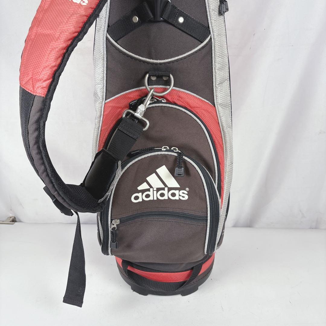 アディダス adidas キャディバッグ 6分割 ゴルフバッグ 赤