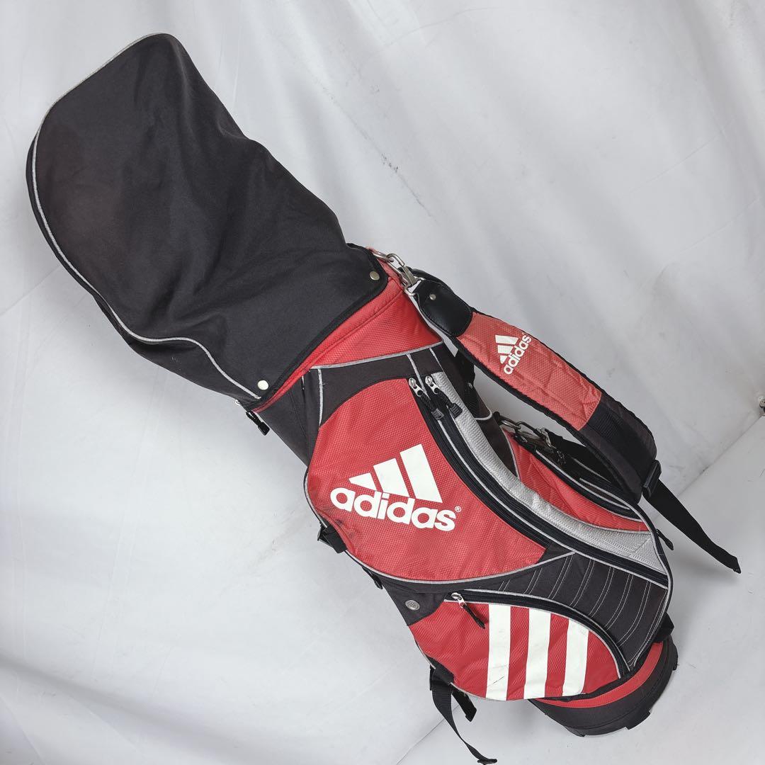 アディダス adidas キャディバッグ 6分割 ゴルフバッグ 赤