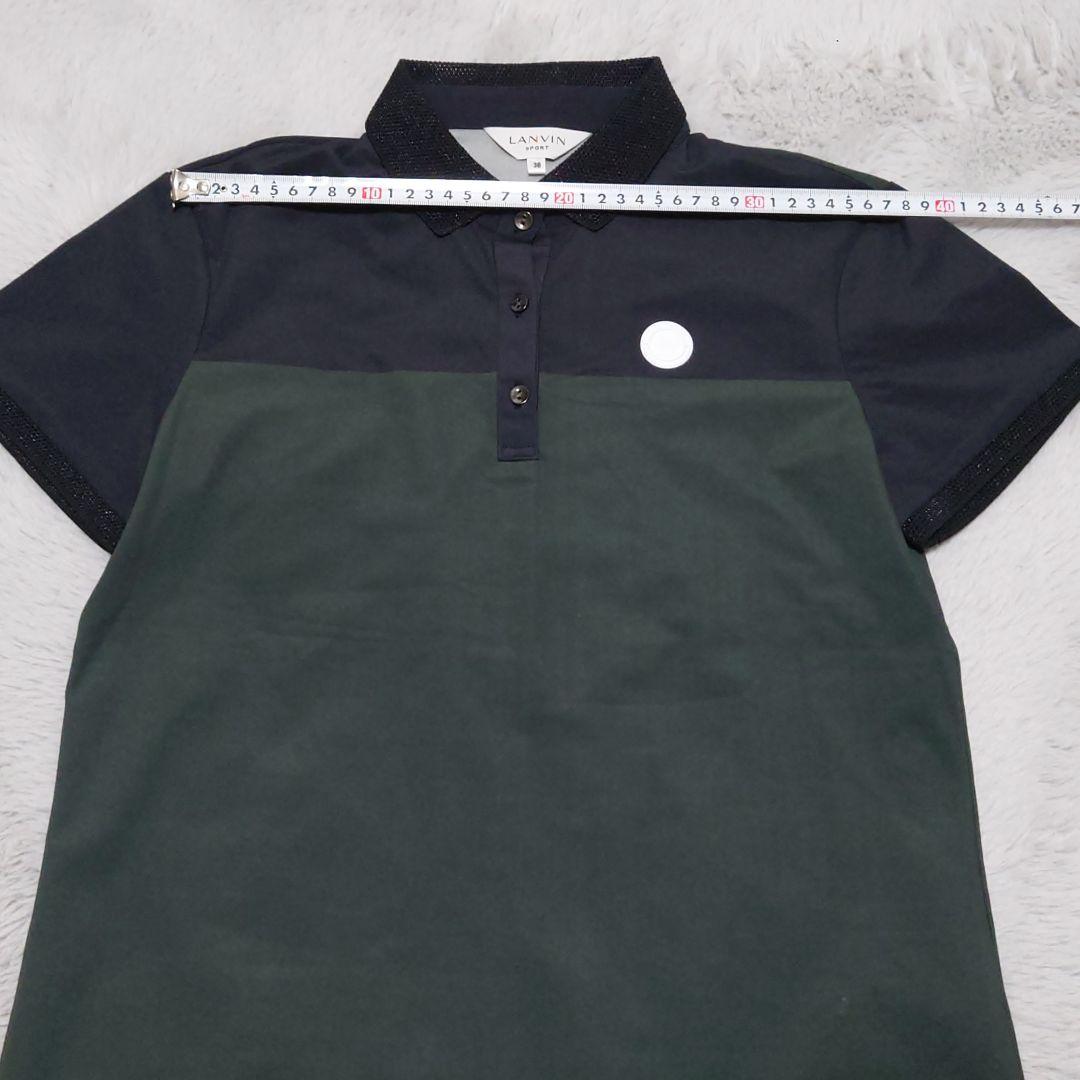 LANVIN SPORTランバン ブラックカーキ ポロシャツ 38【美品】