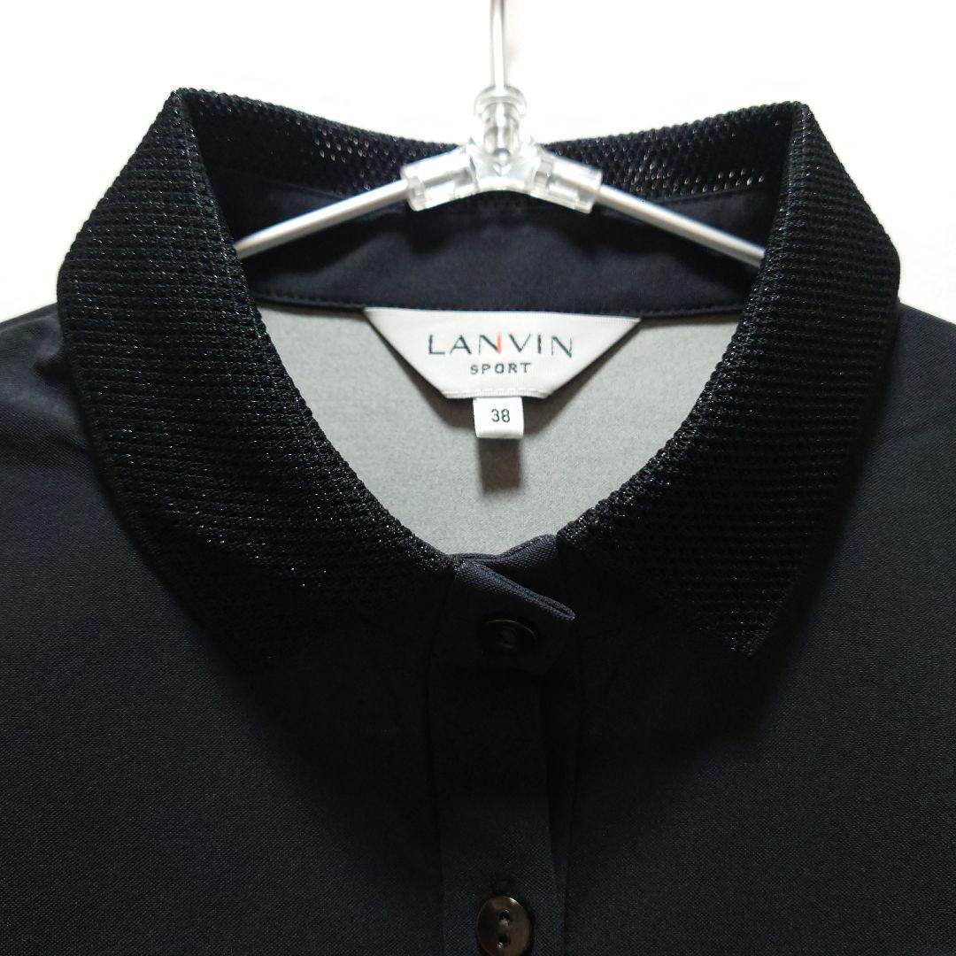 LANVIN SPORTランバン ブラックカーキ ポロシャツ 38【美品】