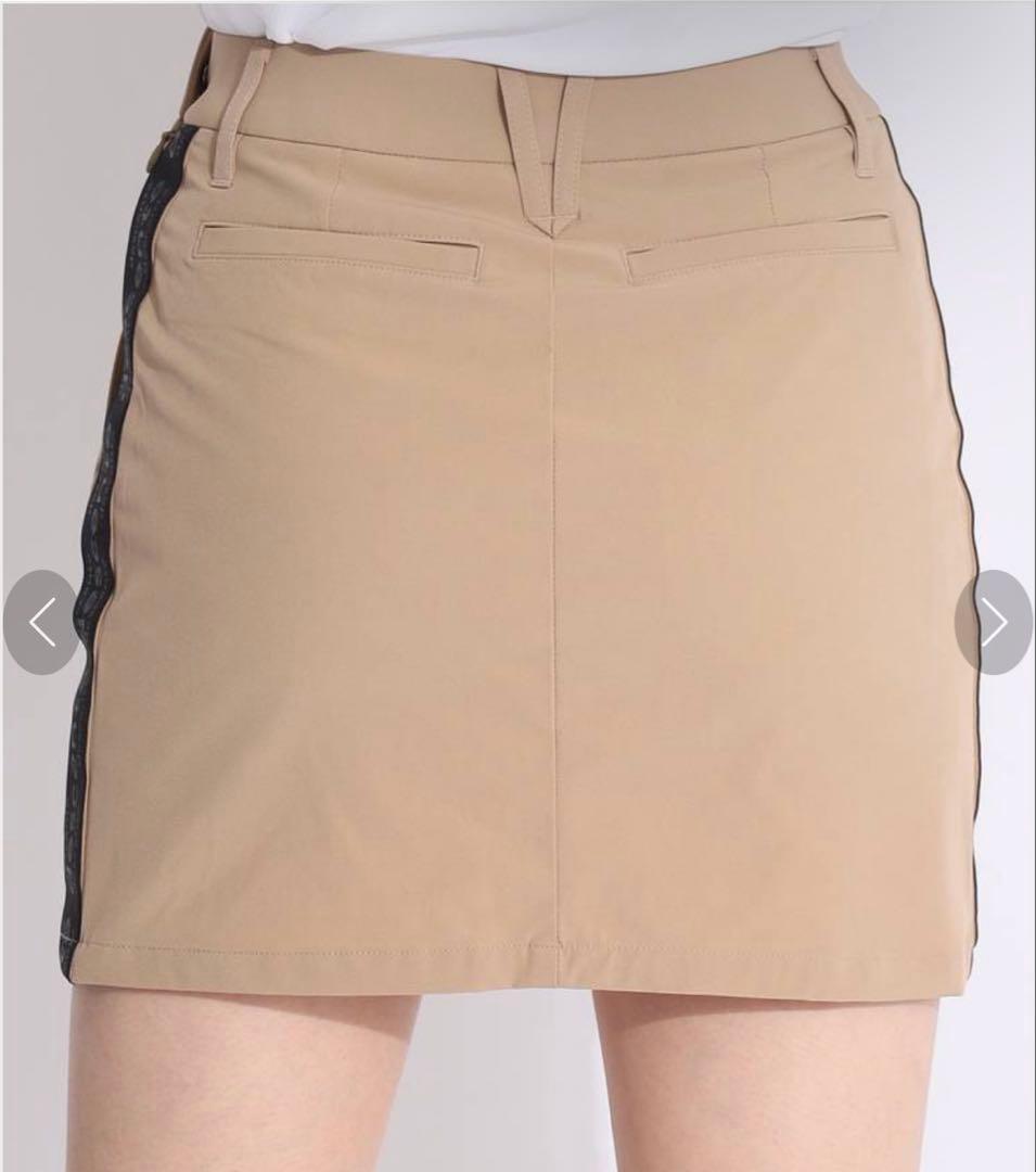 デサントゴルフ　一体型ペチパンツ付サイドロゴスカート　ベージュ