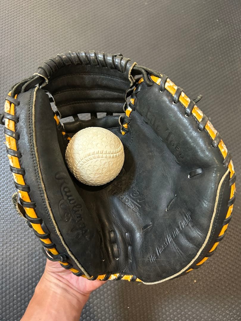 Rawlings 少年軟式キャッチャーミット イエロー/ブラック