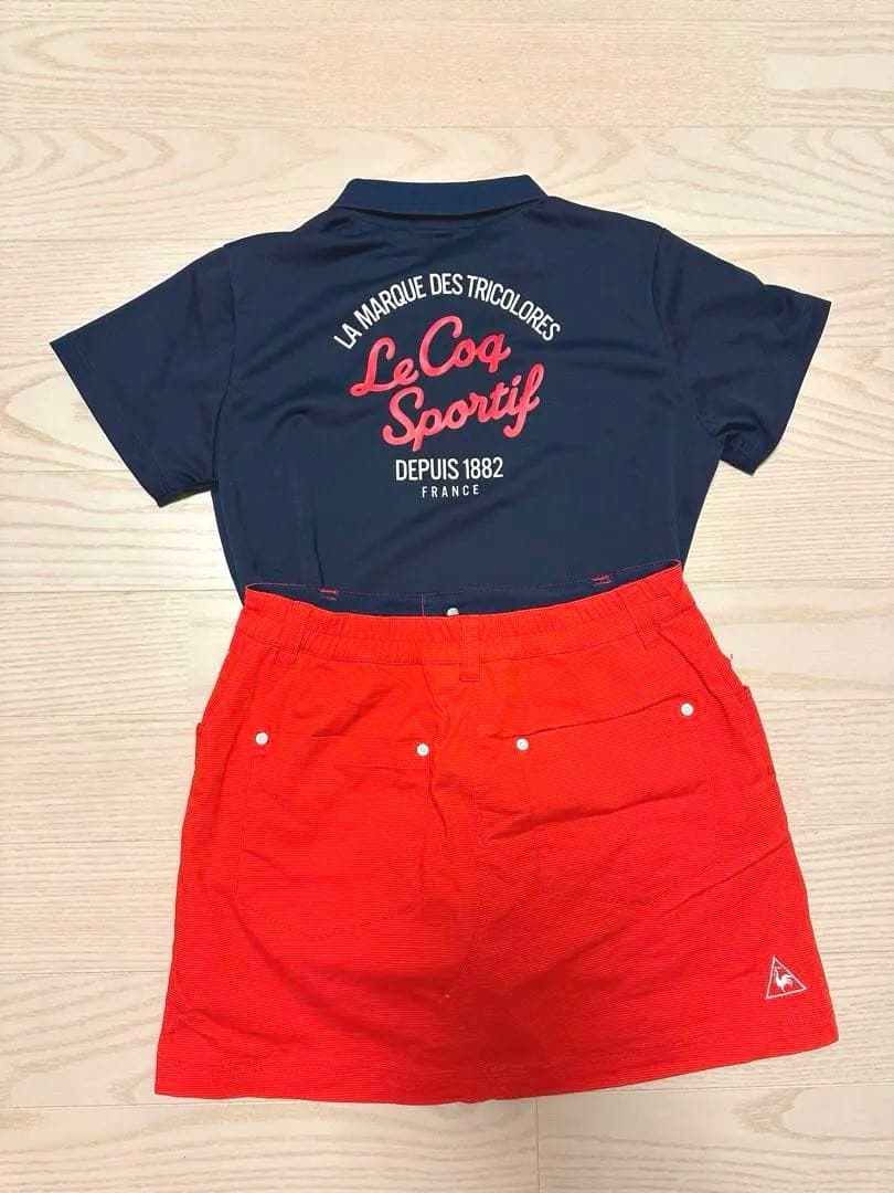 Le Coq Sportif ポロシャツ　スカート セット ゴルフウェア　L