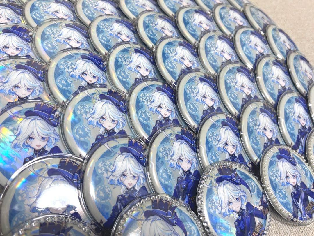 原神 フリーナ 缶バッジ 48個セット プネウマ ウーシア 75mm まとめ売り
