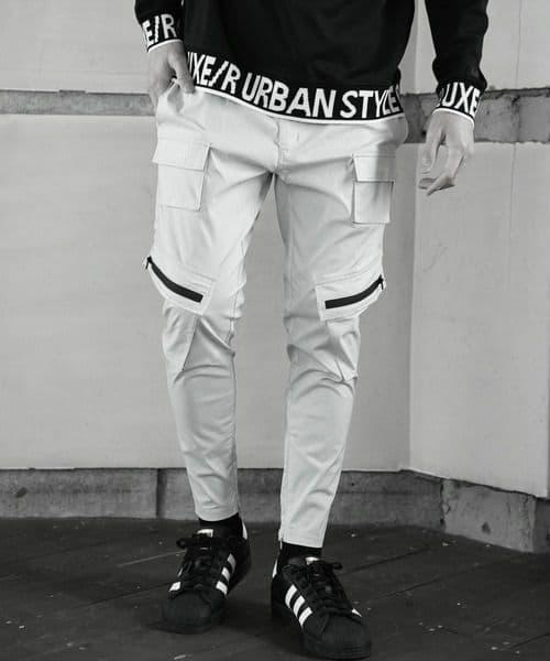 [サンプルSALE /D399 ] LUXE/R ナイロン布帛カーゴパンツ
