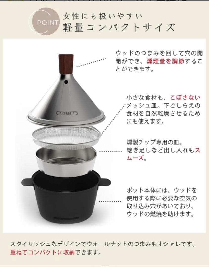 ☆【燻製器】アペルカ・テーブルトップスモーカー