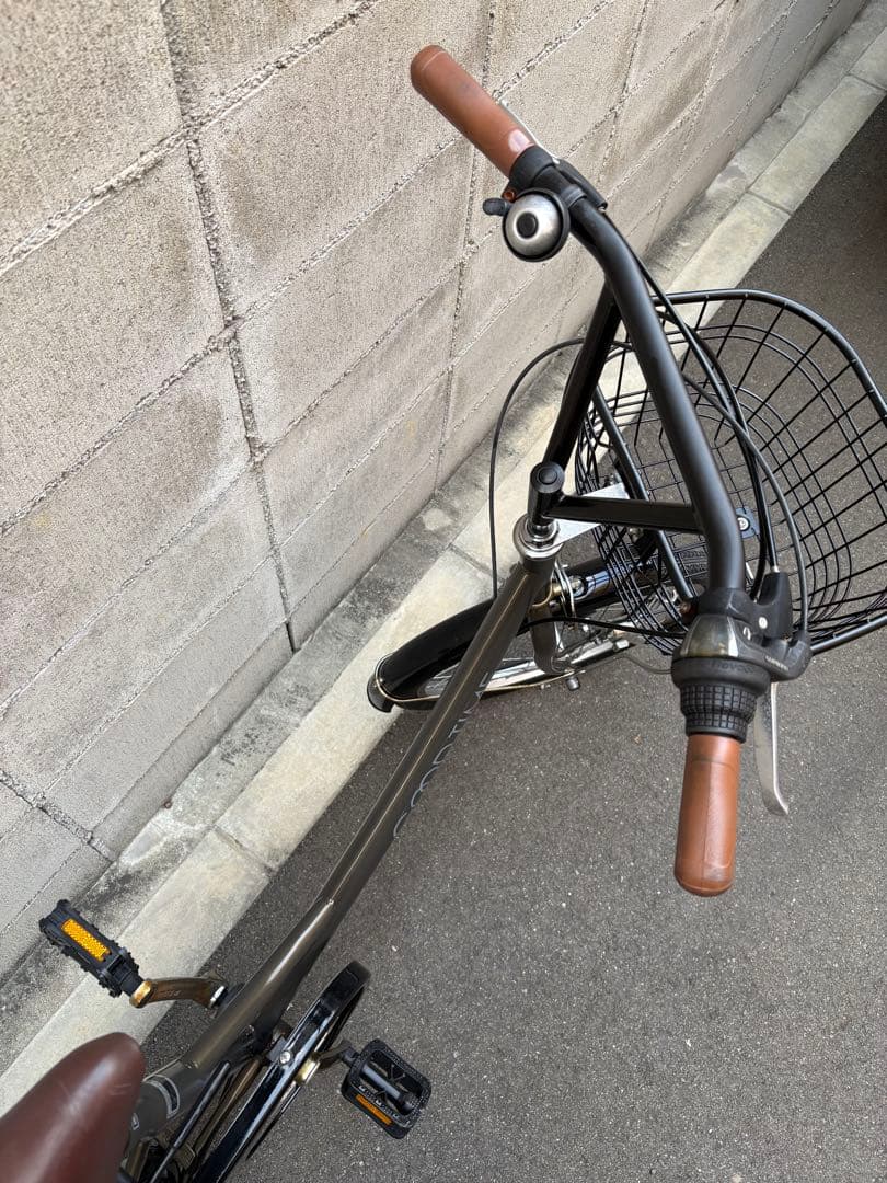 <両タイヤ新品>ミニベロ　カーキ