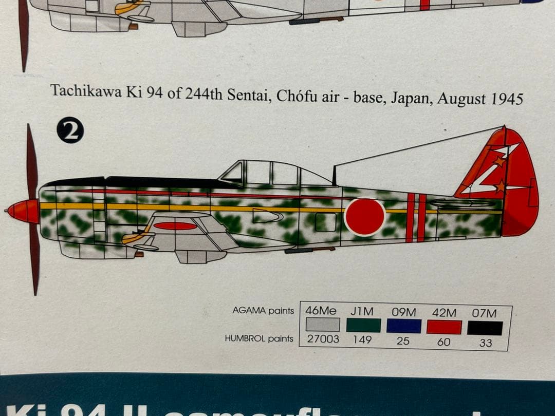 RSモデル 1/72 日本陸軍 高高度迎撃戦闘機 立川飛行機 キ-94Ⅱ 未組立