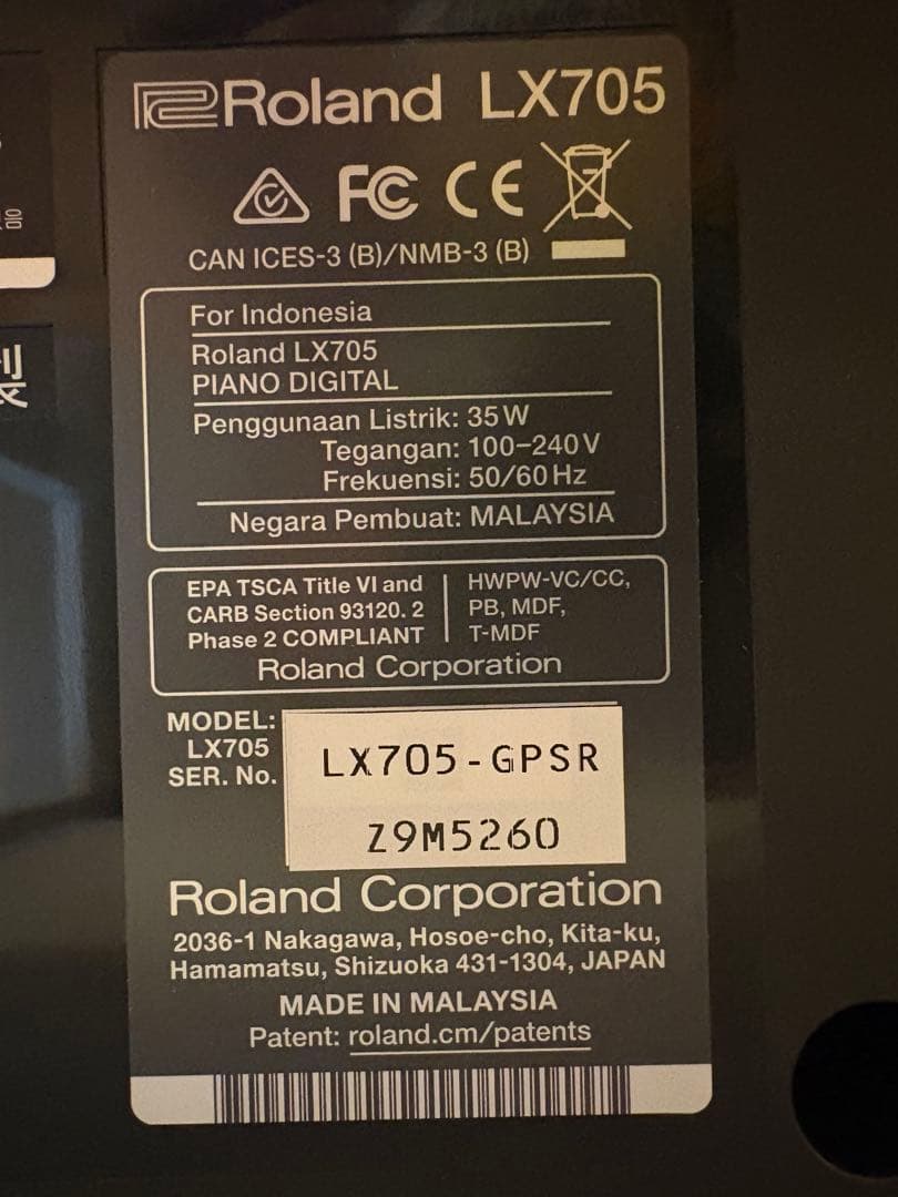 Roland LX705GP 白 2021年購入 電子ピアノ 美品 たのメル便