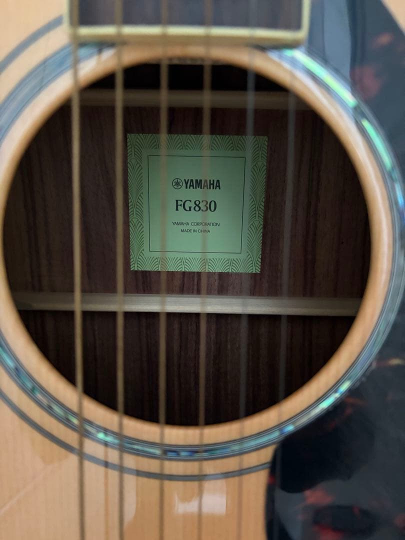 Yamaha FG830 アコースティックギター　ケース＆ストラップ　付き