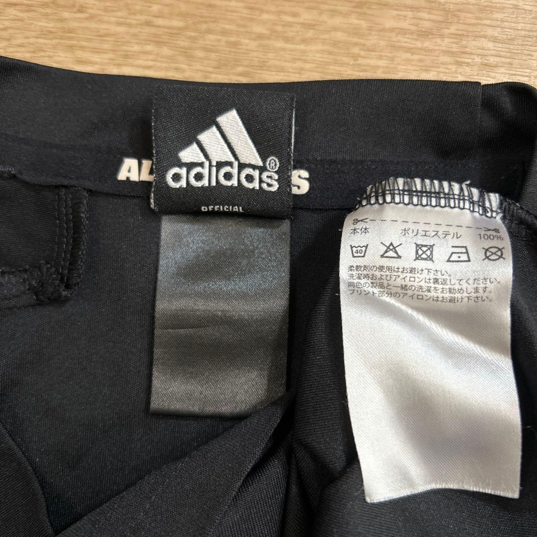 【希少_古着】アディダス オールブラックス レプリカパフォーマンスTシャツ 黒L