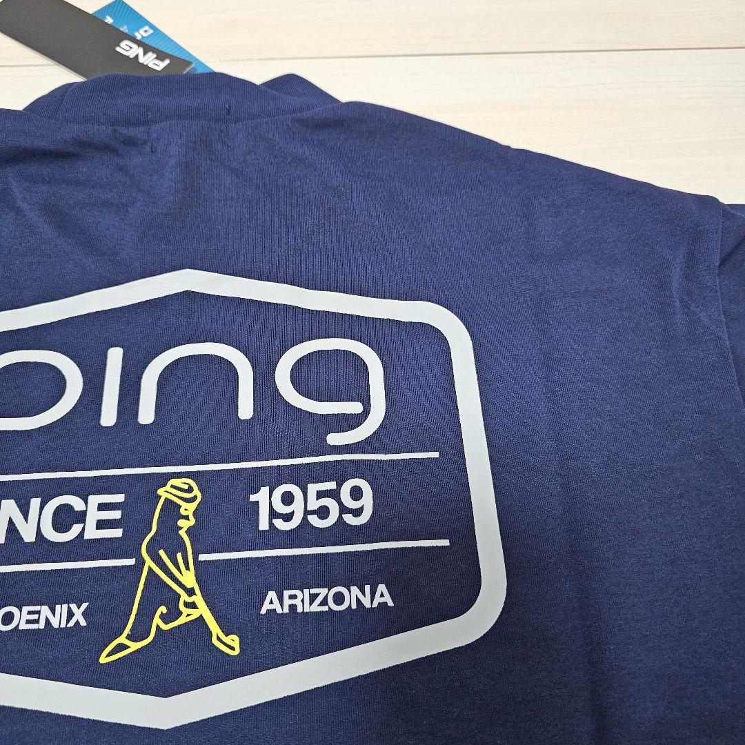 PING レディース【L】新品 セットアップ 上下セット ネイビー 半袖 ピン