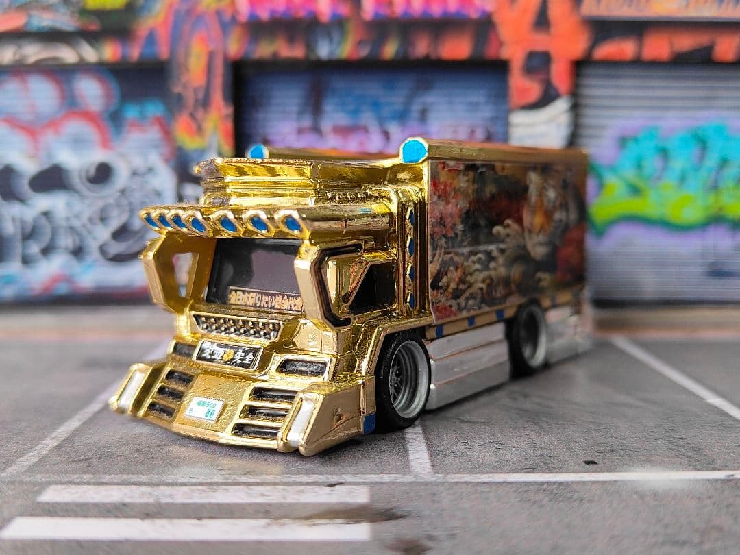 ホットウィールカスタム デコトラ 金メッキアルミリム☆段リムaトミカ改造